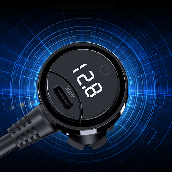 Choetech TC0021 Billaddare med 2x USB-C PD & 1x USB-A QC och 3 c