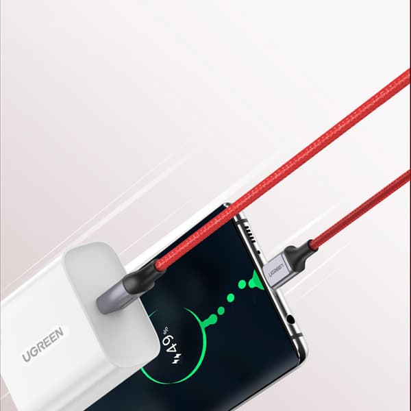 Ugreen USB-C till USB-C Kabel 3A 480Mb/s 1m - Röd