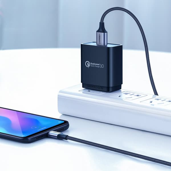 Ugreen US288 USB-A till USB-C Kabel 0.5m QC 3.0 3A - Grå