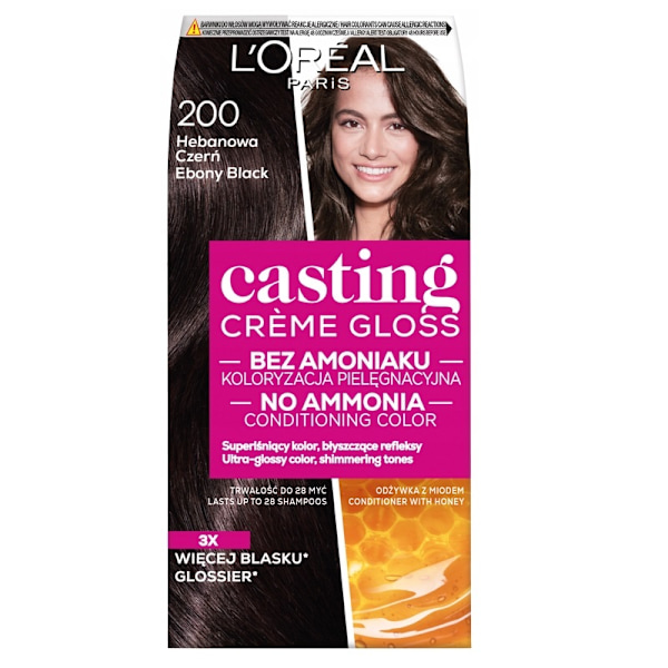 L'Oreal Casting Creme Gloss Hårfärg 200 Ebenholts Svart