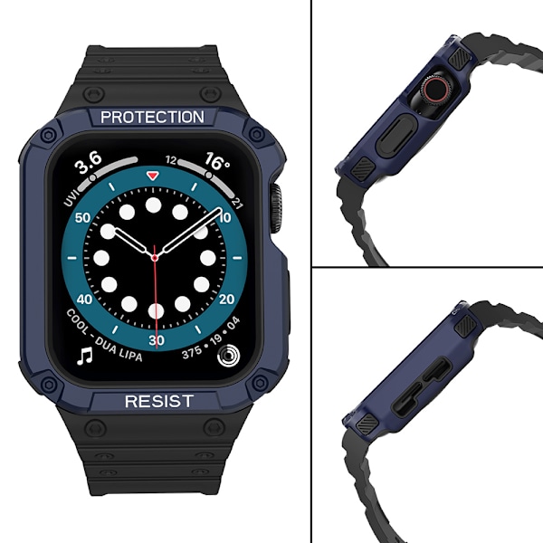 Skyddande Armbandsrem med Robust Fodral för Apple Watch 7/6/5/4/