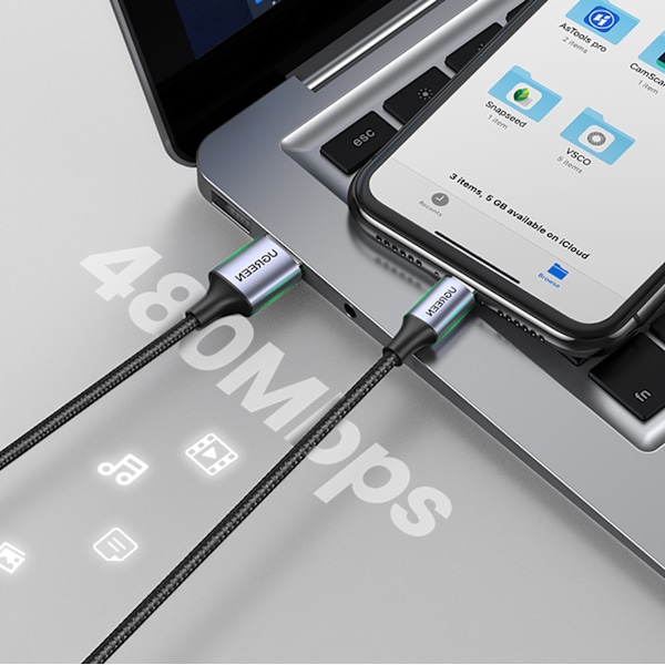 Ugreen USB-A till Lightning Kabel MFi Certifierad 1.5m - Svart