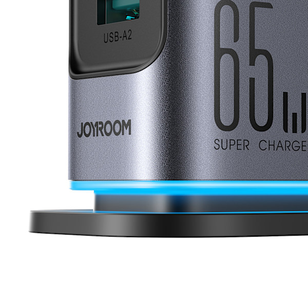 Joyroom JR-TCM02 Multiladdare GaN 65W EU 4x USB-C 2x USB-A - Mör