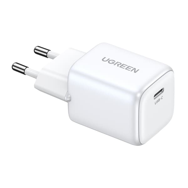 Ugreen Nexode Mini CD318 Laddare USB-C GaN 20W Vit - PD 3.0 / QC