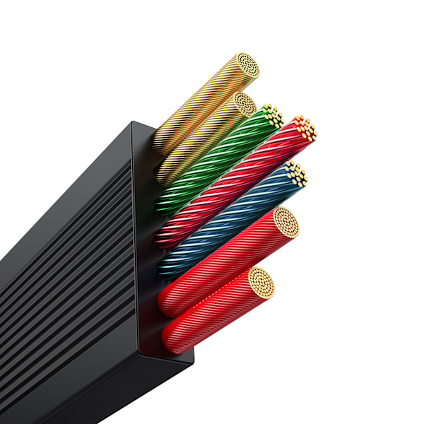 Baseus Free2Draw 3-i-1 Rullbar Kabel USB-C/Lightning/micro USB/