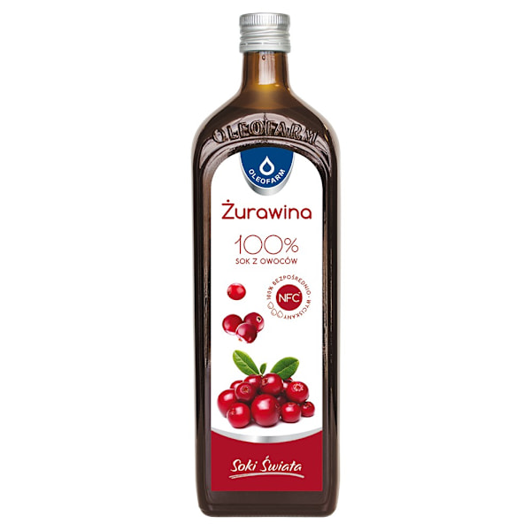 Vildplockad Tranbärsjuice - Ren 100% Juice från Naturen - 980 ml