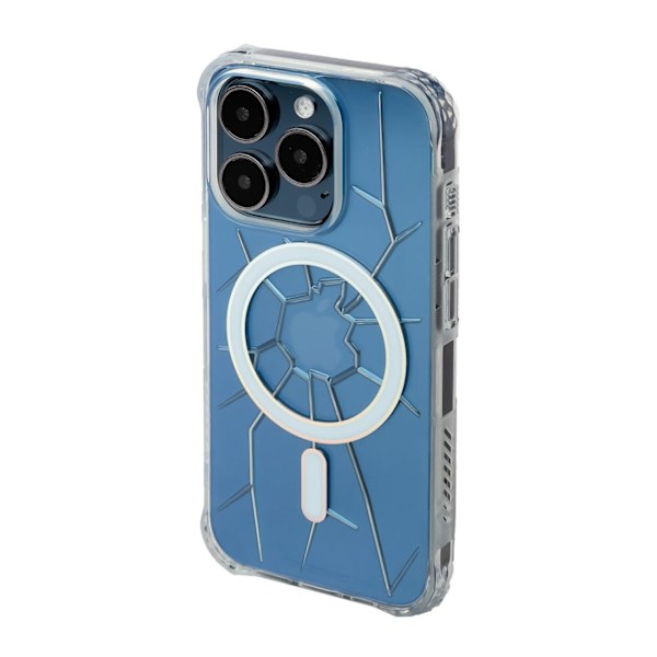 Kingxbar PQY Crack Series MagSafe Silikonskal för iPhone 15 Pro