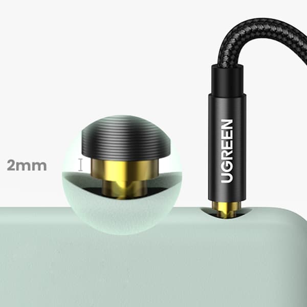 Ugreen Ljudkabel AUX Rak Minijack 3/5 mm 1m Blå (AV112)