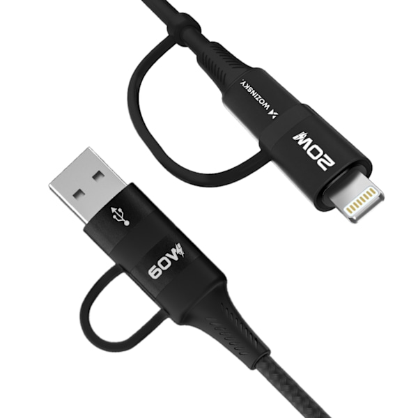 Wozinsky Multifunktionell Kabel 4-i-1: 2x USB-C/ USB-A/ Lightnin