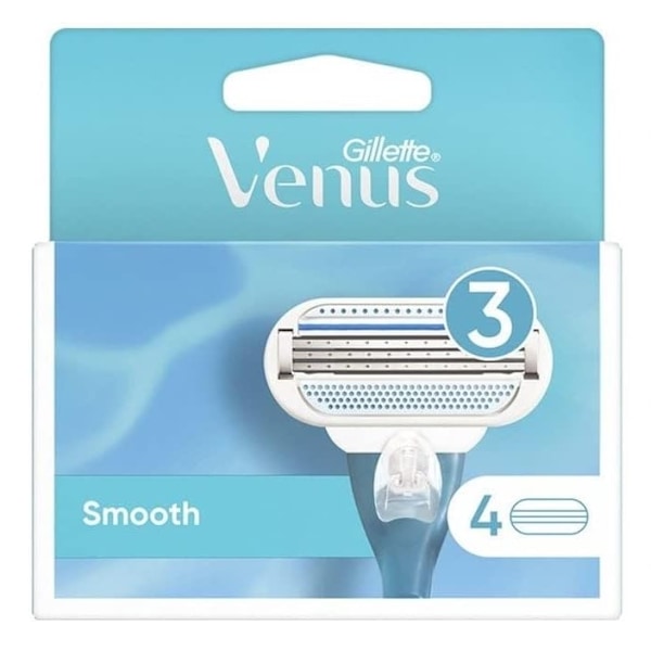 Gillette Venus Smooth Påfyllningsblad 4-pack (Direktimport Från