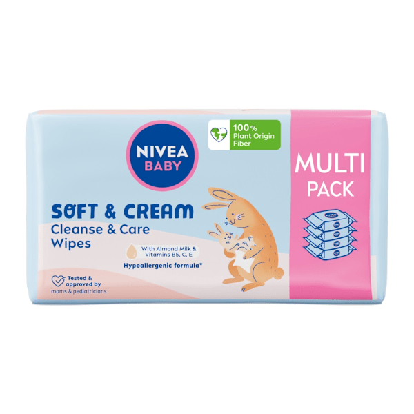 Nivea Baby Mjuka & Krämiga Biologiskt Nedbrytbara Våtservetter/