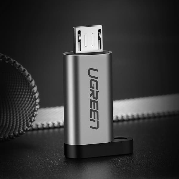 Ugreen Adapter USB Typ C till micro USB Grå (50590)