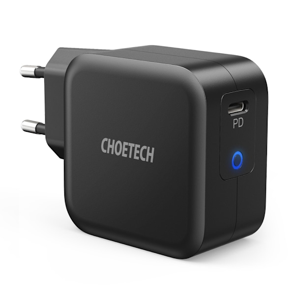 Choetech Snabbladdare GaN Vägg USB-C 61W 3A Power Delivery Svart