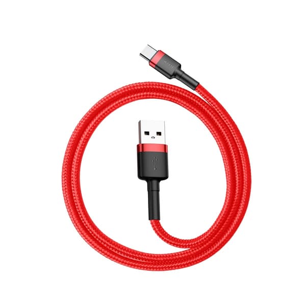Baseus Cafule USB-A till USB-C Kabel QC 3.0 3A 0/5 m - röd