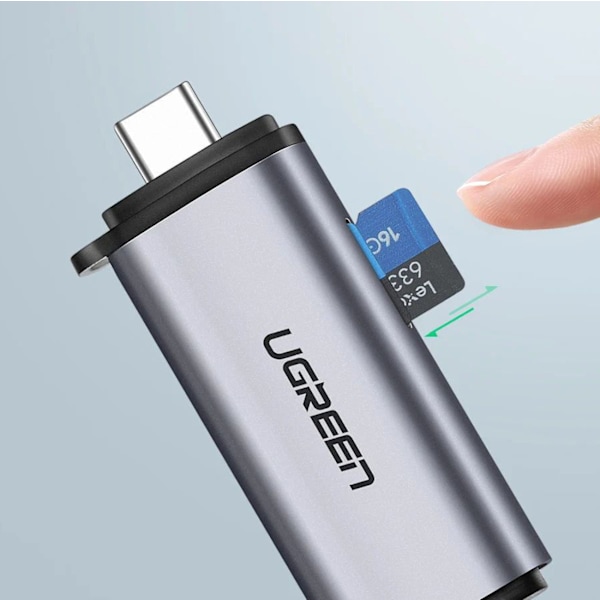 Ugreen CM185 50706 Minneskortläsare för SD/microSD till USB-A 3.