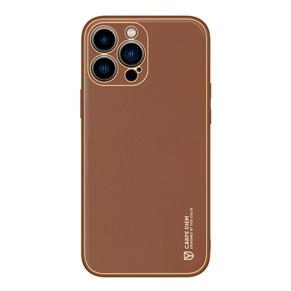 Dux Ducis Yolo Elegant iPhone 14 Pro Fodral - Brun Syntetläder S