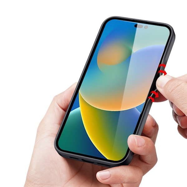 Dux Ducis Fino skyddsfodral med nylonmaterial iPhone 14 Pro blå