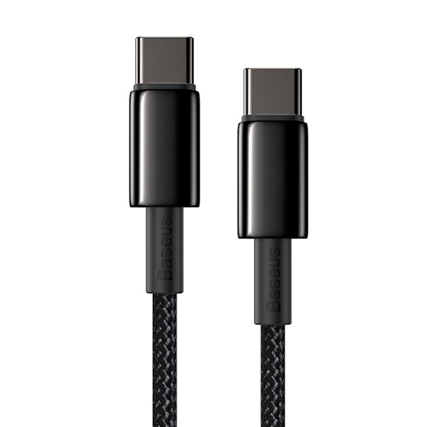 Baseus USB-C till USB-C Kabel 2m 100W 5A PD QC – Svart