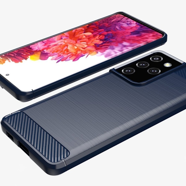 Flexibelt Kolfodral för Samsung Galaxy S21 Ultra 5G - Blå