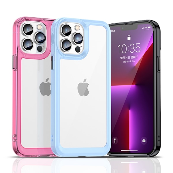 Exklusivt Rymdskydd för iPhone 13 Pro Max – Blå börstött tåligt