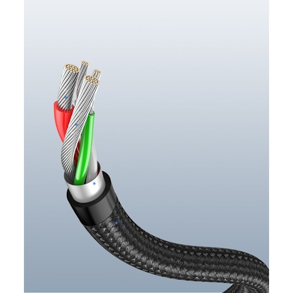 Ugreen USB-A till USB-C Kabel 3A 2m Grå - Vinklad Design