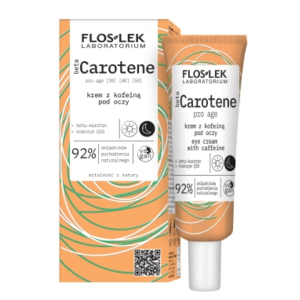 Flos-Lek Beta Carotene/ Ögonkräm med koffein/ 30 ml