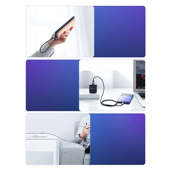Ugreen USB-A till USB-C Kabel 1.5m QC 3.0 3A - Grå