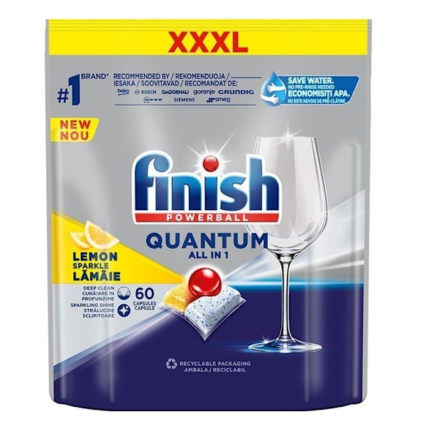 Finish/ Kvantum Allt i 1 Citron Diskmedelstabletter/ 60 st.