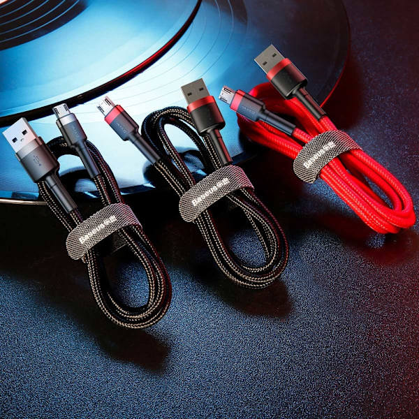 Baseus Cafule USB-A till Micro USB Kabel 1.5A/ 2 m/ Svart/Grå