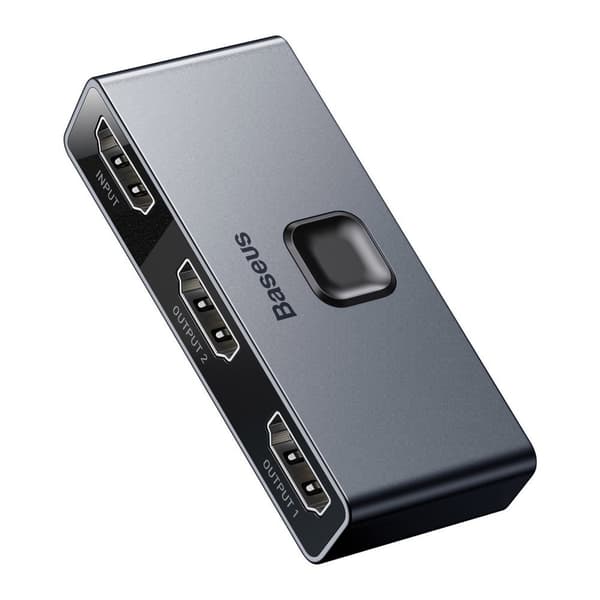 Baseus dubbelriktad HDMI-splitter/switch/ 2x HDMI 4K / 30 Hz/ gr
