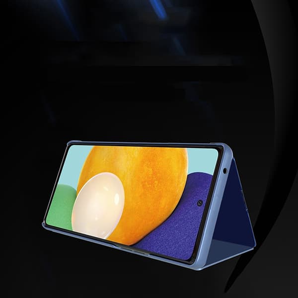 Samsung Galaxy A73 Flipfodral med Klar Vy/ Blå
