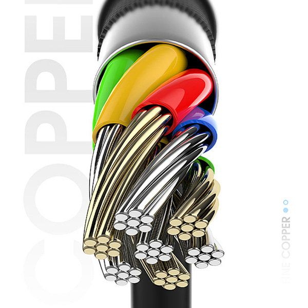 Dudao USB till USB-C Kabel Super Snabbladdning 1 m Svart (L5G-Sv