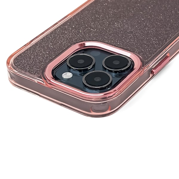Glitterfodral för iPhone 16 - Rosa med Glitter