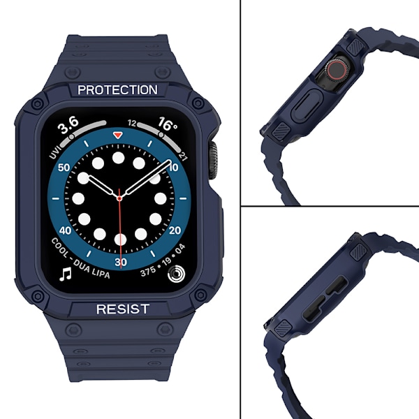 Skyddande Rem med Fodral för Apple Watch 7 / 6 / 5 / 4 / 3 / 2 /