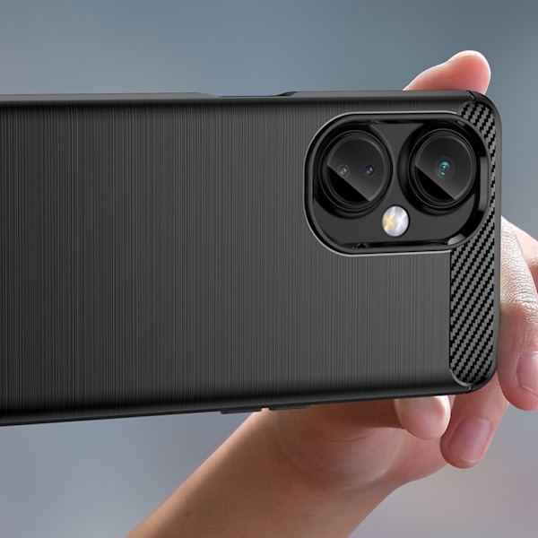 Flexibel Kolfiber Silikonskal för OnePlus Nord CE 3 - Svart