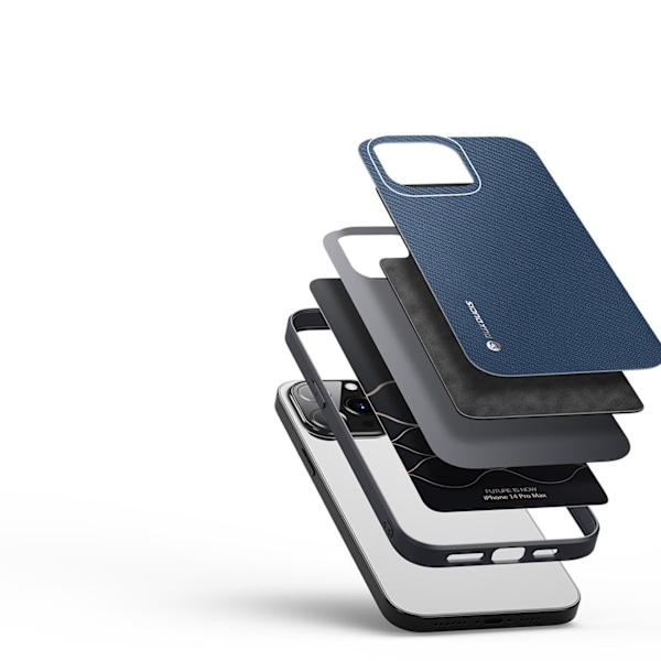 Dux Ducis Fino nylonfodral för iPhone 14 Pro Max - Blå