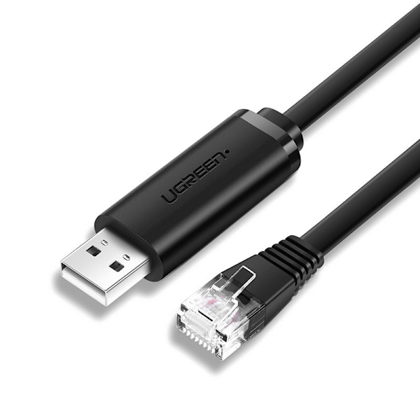Ugreen Konsolkabel Adapter USB till Ethernet RJ45 1/5m Svart (CM