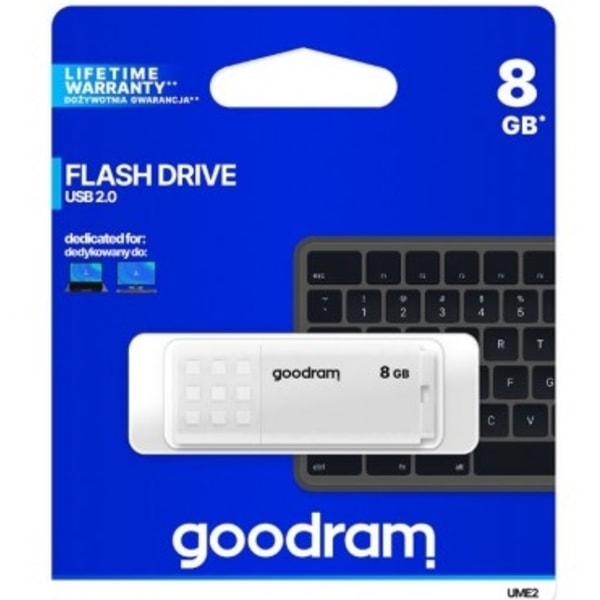 Goodram UME2 8GB USB-minne - Högpresterande USB 2.0-enhet i eleg