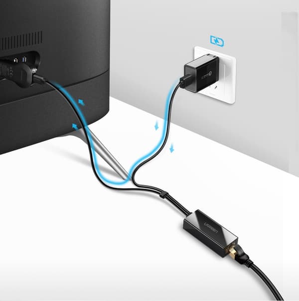 Ugreen 30985 Extern nätverksadapter för Chromecast med micro USB