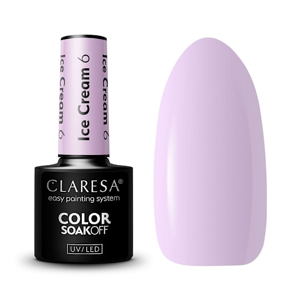 Claresa Kynsilakka Soak Off UV/LED Jääkerma, 6,5 g