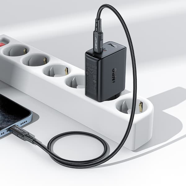Acefast A29 PD50W GaN Dubbelport-laddare (USB-C + USB-C) Svart