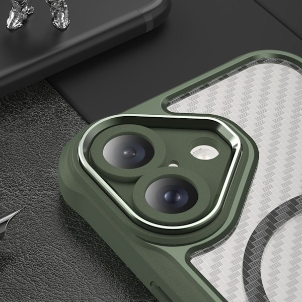 Silikonskal Leading Series MagSafe för iPhone 16 Plus - Grön