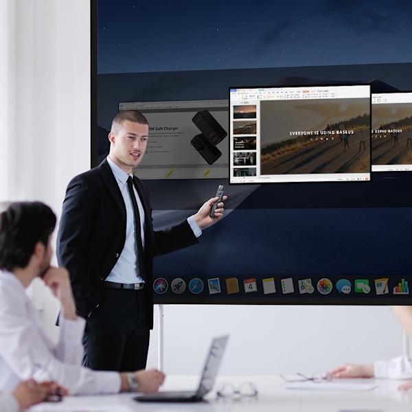 Baseus Orange Dot Trådlös Laserpekare för Presentationer - Grå (