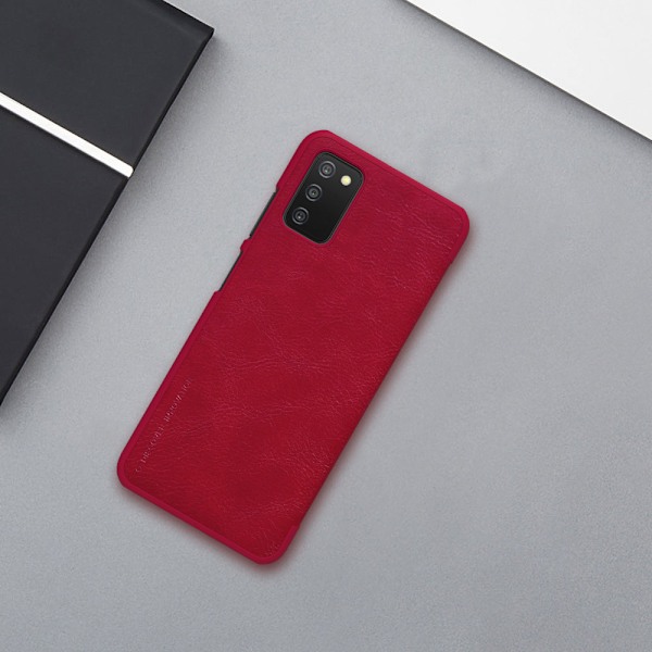 Nillkin Qin Läderfodral för Samsung Galaxy A03s Röd