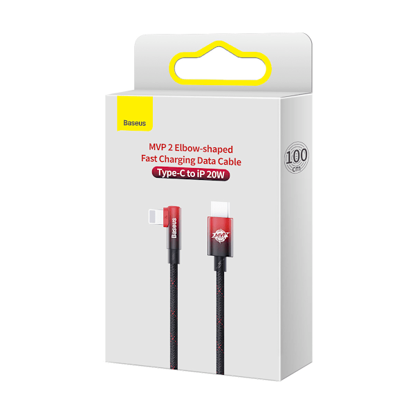 Baseus Vinklade Lightning till USB-C PD Kabel 20W 480Mb/s 1m - R