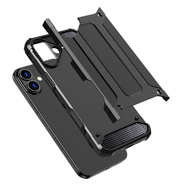 Skyddshölje Hybrid Armor för iPhone 16 - Svart
