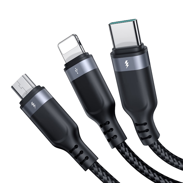 Joyroom USB-Multi-Kabel 3-i-1: USB-A till Lightning/USB-C/microU