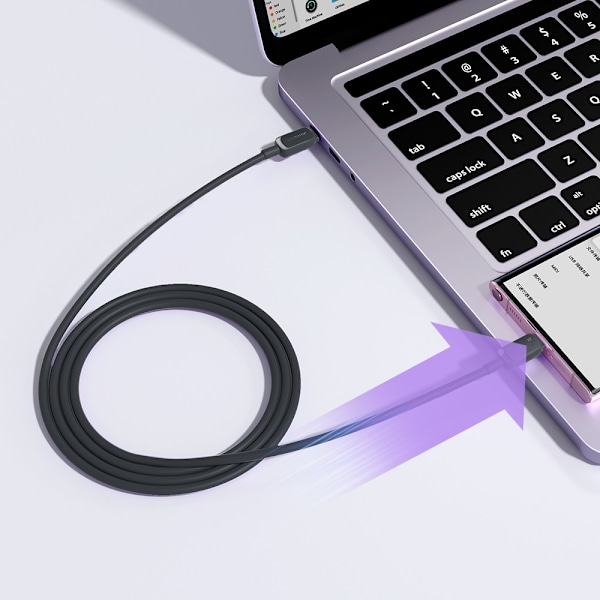 Joyroom Multi-Color USB-C till USB-C Kabel 100W 1.2 m - Svart