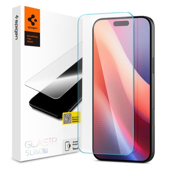 Härdat Glas Spigen Glas.tR Slim för iPhone 15/16