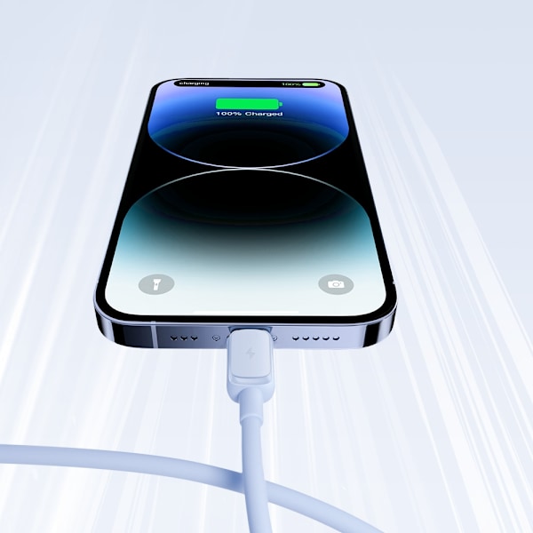 Joyroom Multi-Color Lightning/USB-A Kabel 2.4A/ 1/2m - Blå